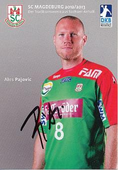 Ales Pajovic   SC Magdeburg   Handball Autogrammkarte original signiert 