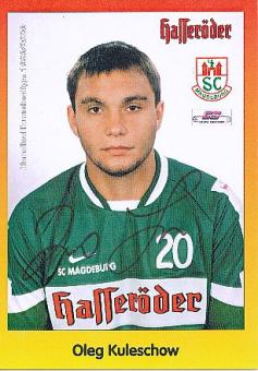 Oleg Kuleschow   SC Magdeburg   Handball Autogrammkarte original signiert 