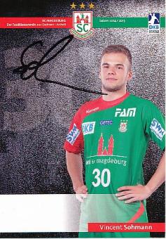 Vincent Sohmann SC Magdeburg   Handball Autogrammkarte original signiert 
