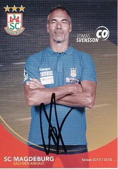 Tomas Svensson  SC Magdeburg   Handball Autogrammkarte original signiert 