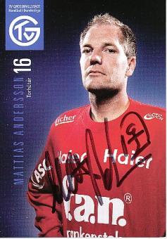 Mattias Andersson  TV Großwallstadt  Handball Autogrammkarte original signiert 