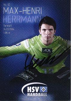Max Henri Herrmann  HSV  Hamburger SV  Handball Autogrammkarte original signiert 