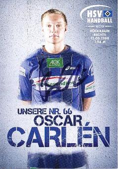 Oscar Carlen   HSV  Hamburger SV  Handball Autogrammkarte original signiert 