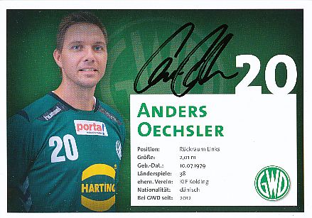 Anders Oechsler   GWD Minden  Handball Autogrammkarte original signiert 