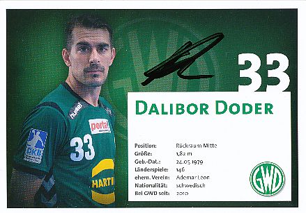 Dalibor Doder  GWD Minden  Handball Autogrammkarte original signiert 