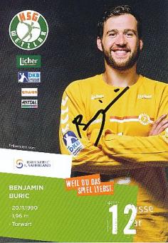 Benjamin Buric  HSG Wetzlar  Handball Autogrammkarte original signiert 