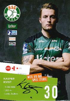 Kasper Kvist  HSG Wetzlar  Handball Autogrammkarte original signiert 