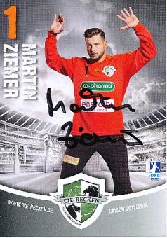 Martin Ziemer  Die Recken  Hannover Burgdorf  Handball Autogrammkarte original signiert 