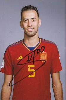 Sergio Busquets   Spanien  Fußball  Autogramm Foto  original signiert 