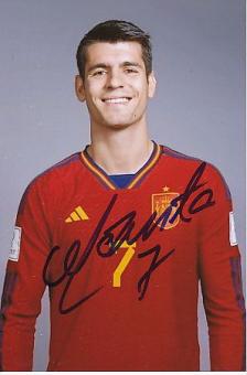 Alvaro Morata   Spanien  Fußball  Autogramm Foto  original signiert 