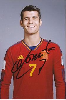 Alvaro Morata   Spanien  Fußball  Autogramm Foto  original signiert 