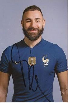 Karim Benzema   Frankreich  Fußball  Autogramm Foto  original signiert 