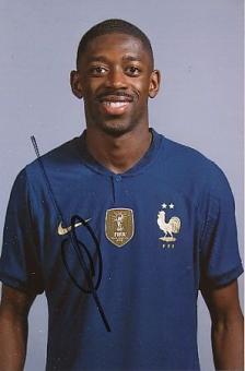 Ousmane Dembele  Frankreich  Welmeister WM 2018  Fußball  Autogramm Foto  original signiert 