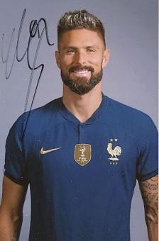 Olivier Giroud  Frankreich  Welmeister WM 2018  Fußball  Autogramm Foto  original signiert 