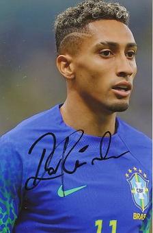 Raphinha  Brasilien  Fußball  Autogramm Foto  original signiert 