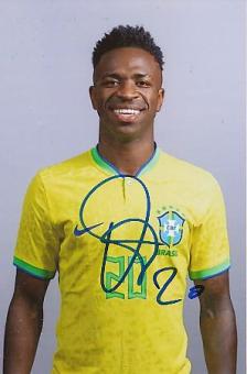 Vinicius Junior  Brasilien  Fußball  Autogramm Foto  original signiert 