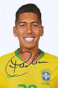 Roberto Firmino  Brasilien  Fußball  Autogramm Foto  original signiert 