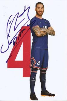 Sergio Ramos   PSG Paris Saint Germain  Fußball  Autogramm Foto  original signiert 