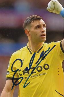 Emiliano Martinez  Aston Villa  Fußball  Autogramm Foto  original signiert 