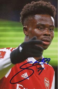 Bukayo Saka   FC Arsenal London  Fußball  Autogramm Foto  original signiert 