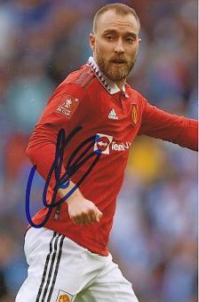 Christian Eriksen  Manchester United  Fußball  Autogramm Foto  original signiert 