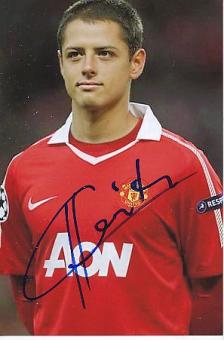 Javier Hernandez  Manchester United  Fußball  Autogramm Foto  original signiert 