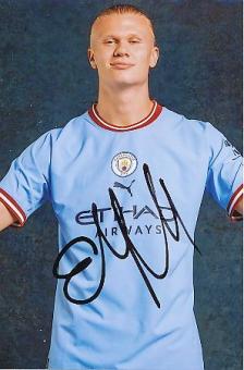 Erling Haaland   Manchester City  Fußball  Autogramm Foto  original signiert 