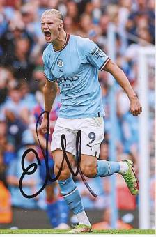 Erling Haaland   Manchester City  Fußball  Autogramm Foto  original signiert 