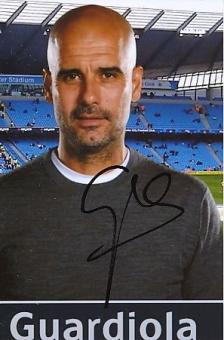 Pep Guardiola   Manchester City  Fußball  Autogramm Foto  original signiert 