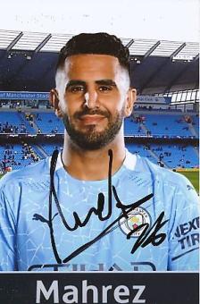 Riyad Mahrez    Manchester City  Fußball  Autogramm Foto  original signiert 