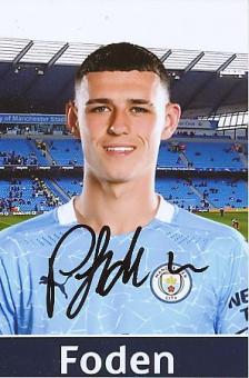 Phil Foden    Manchester City  Fußball  Autogramm Foto  original signiert 