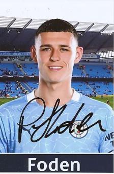 Phil Foden    Manchester City  Fußball  Autogramm Foto  original signiert 