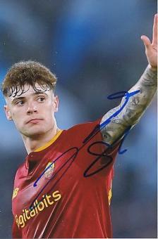 Nicola Zalewski  AS Rom  Fußball  Autogramm Foto  original signiert 