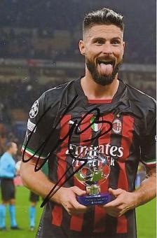 Olivier Giroud  AC Mailand  Fußball  Autogramm Foto  original signiert 