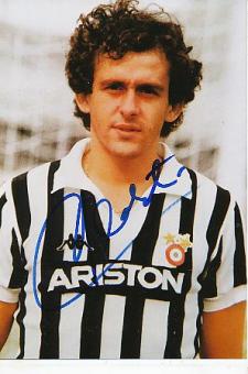 Michel Platini  Juventus Turin  Fußball  Autogramm Foto  original signiert 