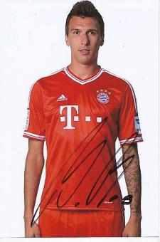 Mario Mandzukic  FC Bayern München  Fußball  Autogramm Foto  original signiert 