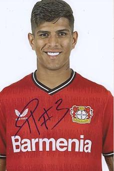 Piero Hincapie   Bayer 04 Leverkusen  Fußball  Autogramm Foto  original signiert 