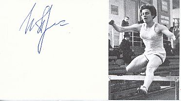Irina Press † 2004 Rußland Olympiasiegerin 1960 + 1964 Leichtathletik Autogramm Karte original signiert 