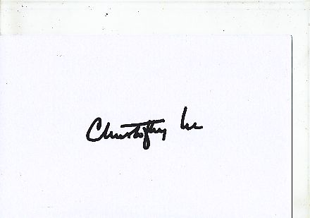 Christopher Lee † 2015 Film & TV  Autogramm Karte original signiert 