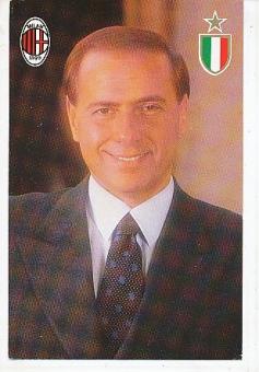 Silvio Berlusconi  AC Mailand  Fußball Autogrammkarte 