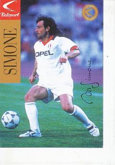Marco Simone   AC Mailand  Fußball Autogrammkarte Druck signiert 