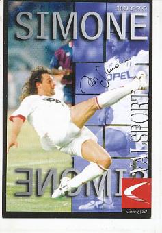 Marco Simone   AC Mailand  Fußball Autogrammkarte Druck signiert 