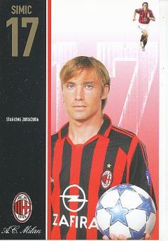 Dario Simic  AC Mailand  Fußball Autogrammkarte 