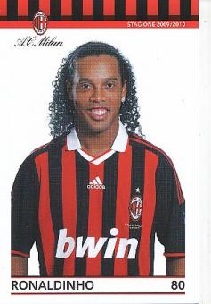 Ronaldinho  AC Mailand  Fußball Autogrammkarte 