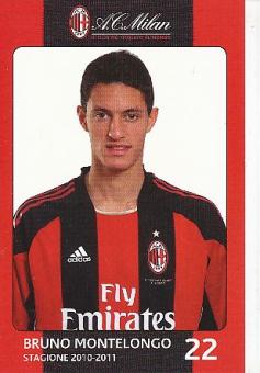 Bruno Montelongo   AC Mailand  Fußball Autogrammkarte 