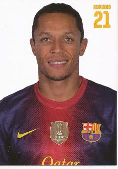 Adriano  FC Barcelona  Fußball Autogrammkarte 