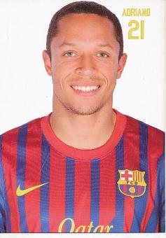 Adriano  FC Barcelona  Fußball Autogrammkarte 