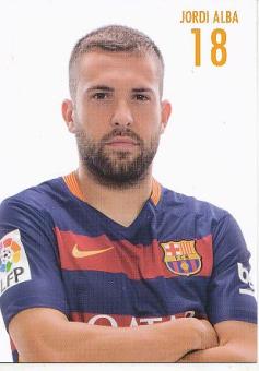 Jordi Alba  FC Barcelona  Fußball Autogrammkarte 