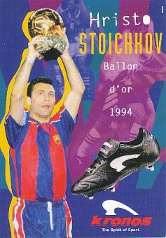 Hristo Stoichkov  FC Barcelona  Fußball Autogrammkarte 