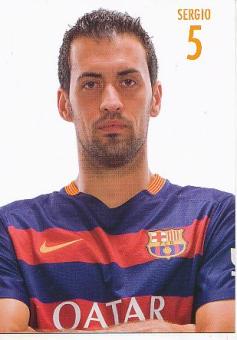 Sergio Busquets  FC Barcelona  Fußball Autogrammkarte 